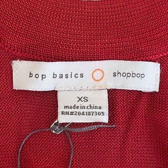 Shopbop Bob Basics Red Sheer Short Sleeve Mini Bodycon Stretchy Dress Size XS - Picture 7 of 9